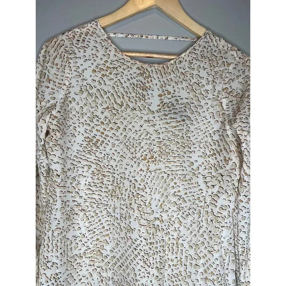 White House black market 100% silk long sleeve pullover blouse top size 2 SMALL - Picture 2 of 5